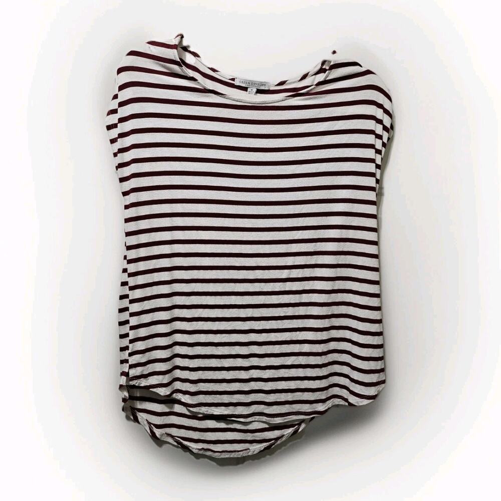 Green Envelope Los Angeles Striped Top